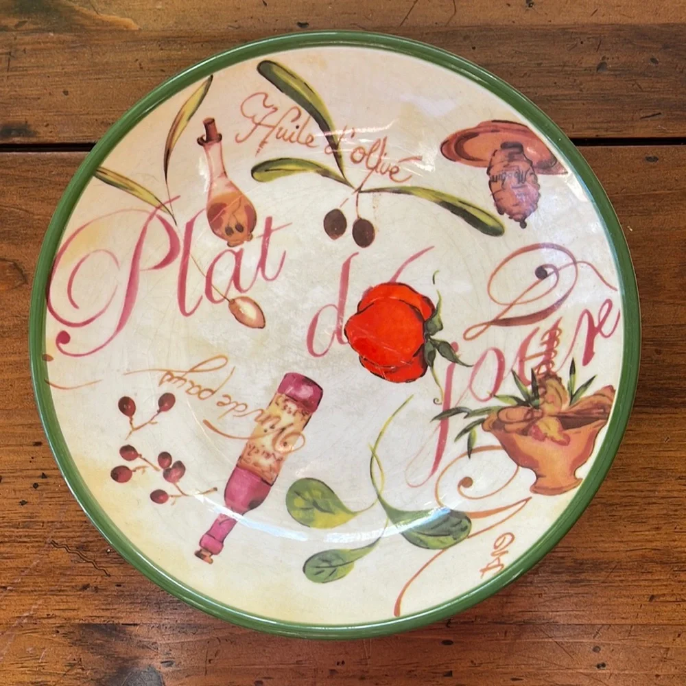 Pier1 Monte Salad Bowl 9.5” Eclectic Kitchen French Style